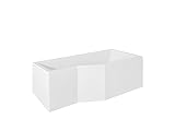 VBChome Badewanne 170x75 cm Rechts Acryl SET Schürze Siphon Wanne Ecke...