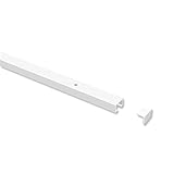 Interdeco Gardinenschienen vorgebohrt Weiß 1-läufige Vorhangschienen aus...