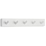 LARHN Garderobenhaken Weiß - Garderobenleiste Weiß mit 5 Haken - 43 cm -...