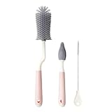 Flaschen- und Strohhalmbürsten-Reinigungsset, Babyflaschenbürsten-Set - 3-teiliges...