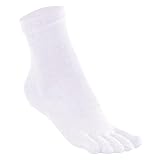 SHEKINI 4 Paar athletische Fünf-Finger-Zehensocken für Herren, wadenhoch, atmungsaktiv...