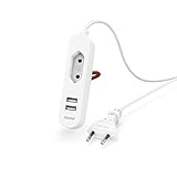 Hama Steckdosenleiste mit USB, USB A, 1,9m (2 USB-A, 1 Euro Steckdose, USB Netzteil, USB...