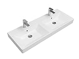 Aqua Bagno Design Waschbecken aus hochwertiger Keramik, Weißes...