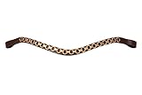 ARBO-INOX Stirnriemen Stirnband Leder mit Goldener Kette geschwungene Form (Full...