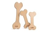 c4b Lederkauknochen für Hunde | Kauknochen Hunde-Spielzeug | Zahnpflege - Snack -...