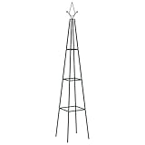 Camerina Garten-Rankhilfen 2 STK. Dunkelgrün 35x35x195 cm Eisen Spaliere Und Rankhilfen...