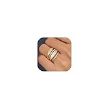 Chriscoco 4 Stück Gold Ringe Frauen 14 Karat Vergoldete Ringe Set Ring Gold...