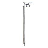 Gartenschlauchständer mit Zapfhahn, freistehend, Edelstahl 304, Doppelhahn für...