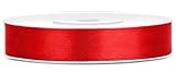 Libetui 25 Meter Satinband Rot 12mm rotes Schleifenband Geschenkband Rotes Band...