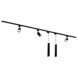 Focus III Schienenbeleuchtung 3 Spots und 2 Pendelleuchten Schwarz - 200cm -...