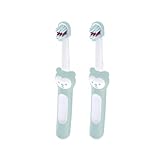 MAM Baby's Brush im 2er-Set, Baby Zahnbürste mit kurzem Griff zum einfachen...