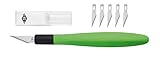 Wedo 7852199 Cutter Skalpell Comfortline (mit Softgriff inklusive 5 Ersatzklingen und...