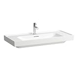 Laufen Meda Aufsatzwaschtisch, geschliffen, Ablage beidseitig, 1000x460mm, 2 Hahnlöcher,...