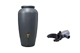 YOURSOL Regenamphore Amphora mit Regensammler Rapido, 220 Liter, Regenwassertonne Garten,...