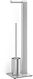 ZACK 40417 'ATORE' Toilettenbutler, Edelstahl matt, Silber, 20 x 18 x 72,6 cm