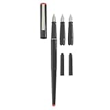 Herlitz 8623001 5-teiliges Füllhalter Calligraphy-Set, schwarz, Standard