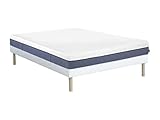 Vente-unique-Set aus Bettgestell + Matratze - 160 x 200 cm - 7-Zonen-Taschenfederkern &...