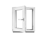 Fenster Kellerfenster Kunststofffenster Kunstoff weiß BxH 50 x 50 cm DIN Links - ALLE...