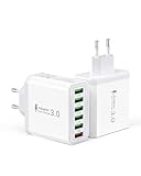 USB Ladegerät 2er-Pack, 6-Ports Ladeadapter 33W USB Ladestecker mit QC 3.0...