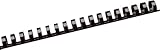 Albyco Plastikbinderücken, Binderinge, 21 Ringe, ø 10 mm Schwarz,...