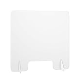COSTWAY Spuckschutz Thekenaufsatz Acrylglas Schutzwand Hustenschutzschild...