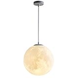 3D-Mond-Pendelleuchte für weißes Esszimmer, moderne Hängeleuchte mit einstellbarer...
