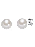 Valero Pearls Damen-Ohrstecker Hochwertige Süßwasser-Zuchtperlen ca. 7 mm...