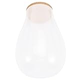 WRITWAA Dekorative Ökologische Glas Terrarium Flasche 20X14cm mit Holzstopfen...