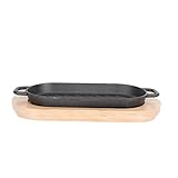 PEPLAYTAL 1 Satz Grillplatte aus Gusseisen Brutzelplatte Hibach Bratpfanne pfannenwender...