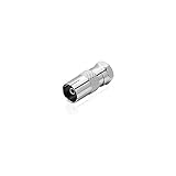 conecto Antennen-Adapter, F-Stecker auf IEC-Buchse, Adapter zum Verbinden von...
