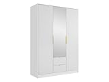 Mirjan24 Drehtürenschrank Tireno 3D2S, Kleiderschrank mit Spiegel, 2 Kleiderstangen und...