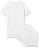 Amazon Essentials Herren Unterhemd mit Rundhalsausschnitt, 6er-Pack, Weiß, L