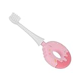 TOVINANNA Zahnbürste tragbar Krapfen Reinigungsbürste reisen Kieselgel Rosa