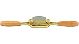 Schabhobel/Schweifhobel mit flacher Sohle, Bronze mit Kirschenholzgriffen, 50 mm...