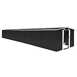 Outdoor Living - Rasen & Garten - Gartenhaus anthrazit 257x990x181 cm Stahl verzinkt