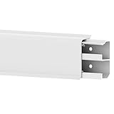 Habengut 6 m Sockelleiste aus PVC, mit integriertem Kabelkanal, Farbe: Weiß,...