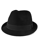 Zylioo Filz-Trilby Fedora Hut Größe S-M, Winter Gangster Hut Filzhut,...
