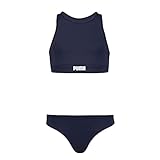 PUMA Mädchen Bikini Set Badebekleidung, Marineblau, 164 EU