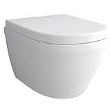 Alpenberger Wand WC Spülrandlos | Moderne Toilette WC Set | Tiefspüler Hänge WC |...