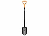 Fiskars Gärtnerspaten für harte, steinige Böden, Spitz, Länge: 117 cm, Stahl-Blatt und...