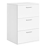 Yaheetech Nachttisch Nachtschrank mit 3 Schublden Boxspringbett Nachtkommode...