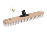 BawiTec Qualitäts Schrubber 40cm Kunststoff Quickhalter weiße PPN-Polypropylen Borsten...