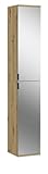 Inn.Furn Stauraumschrank mit Spiegel Eiche Artisan Mehrzweckschrank Hochschrank mit...