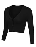 Aottori Bolero Damen Festlich Kurz Strickjacke Elegant Langarm Open Front Cropped Cardigan...