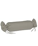 Fleuresse Colours Nackenrollenbezug, Mako Satin, grau, 40 x 15 cm