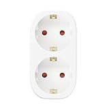 1 Stücke 2 in 1, 2 Fach Steckdosen mit 2 USB Weiß (250V / 16A) FlyGoer 1pcs