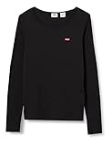 Levi's Womens 2 Pack MIN T-Shirt, A0787 LS Two Pack Tee Mineral Black & Mineral Black, L...