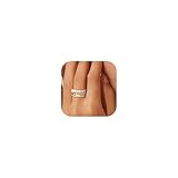YADOCA 3 Stück Ringe Gold Damen 14K Vergoldet Goldene Ring Set Verlobungsring...