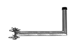 A.S.Sat 38055 Stahl Mastausleger feuerverzinkter mit verstrebten Rohr (55 cm)