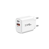 20W USB C Ladegerät, Dalugo 2 Port USB C Netzteil Schnelladegerät Kompatibel mit iPhone...